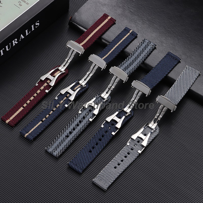 Suede Strap Watch - Tali Jam Tangan Kain Kanvas Tenun