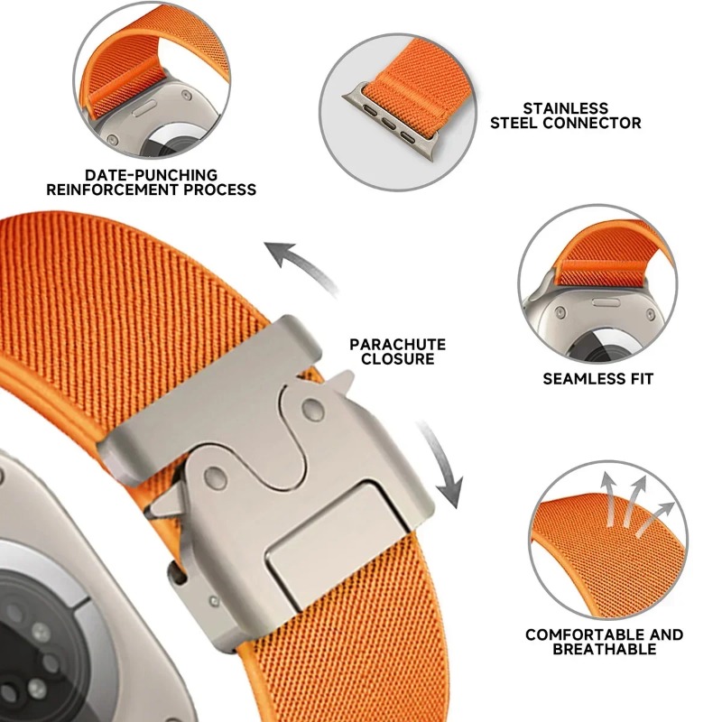 Untuk Apple Watch Ultra 4/3/2  - Parachute Strap Elastic ulasan dan harga