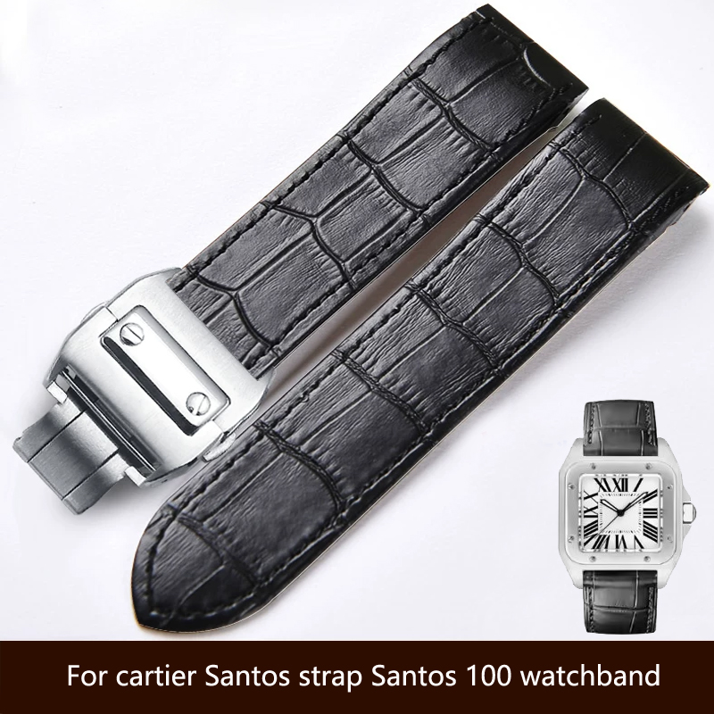 Tali jam tangan kulit asli ber - Cartier Watch Santos ulasan dan harga